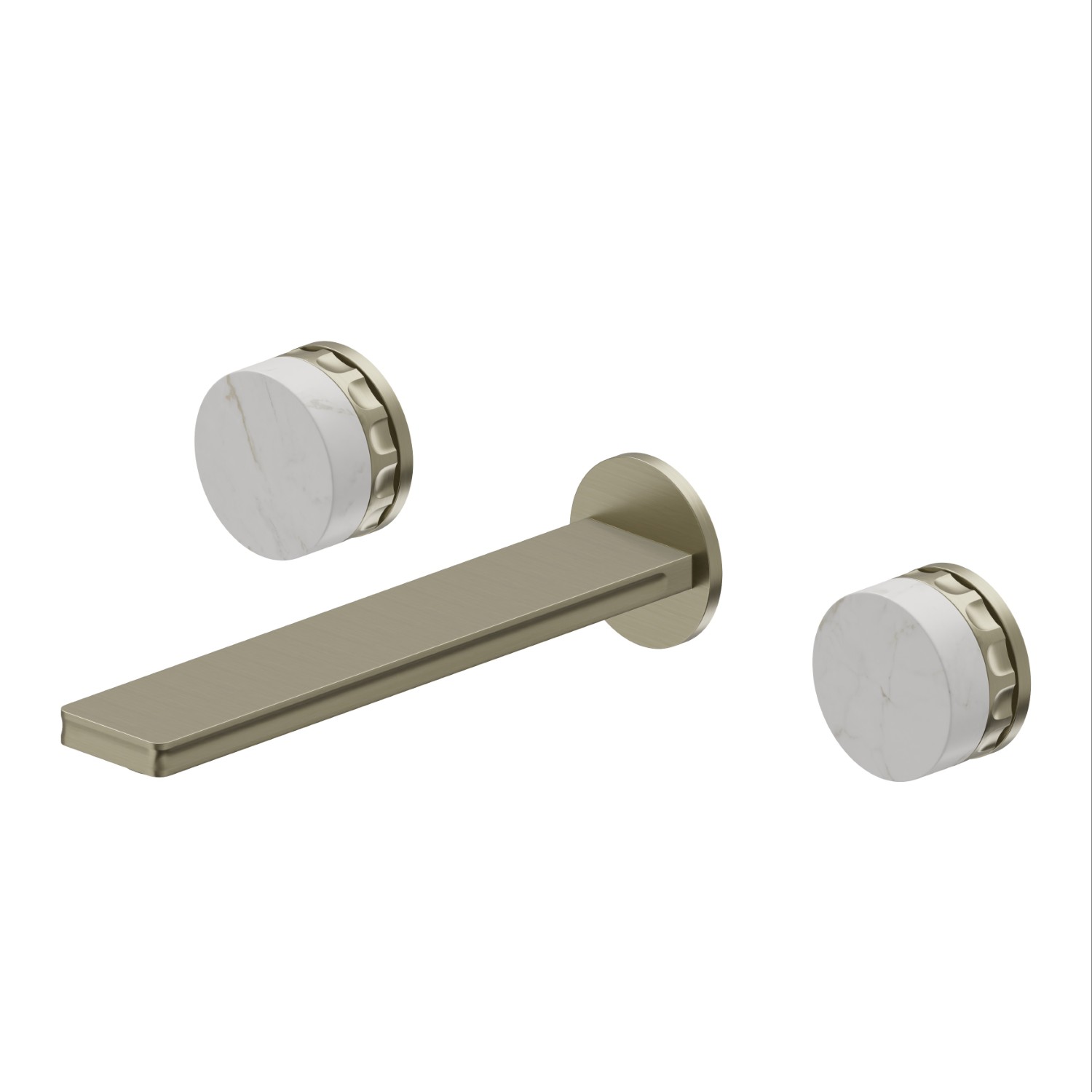 Mélangeur mural, 3 trous - finition PVD Brushed Pale Gold