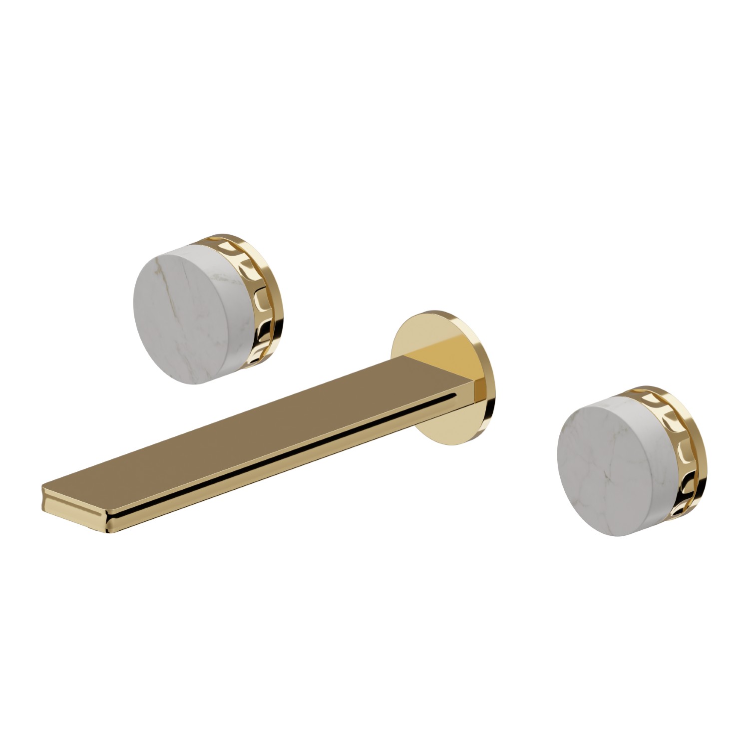 3-hole wall-mounted washbasin group  - finish PVD Glossy Gold