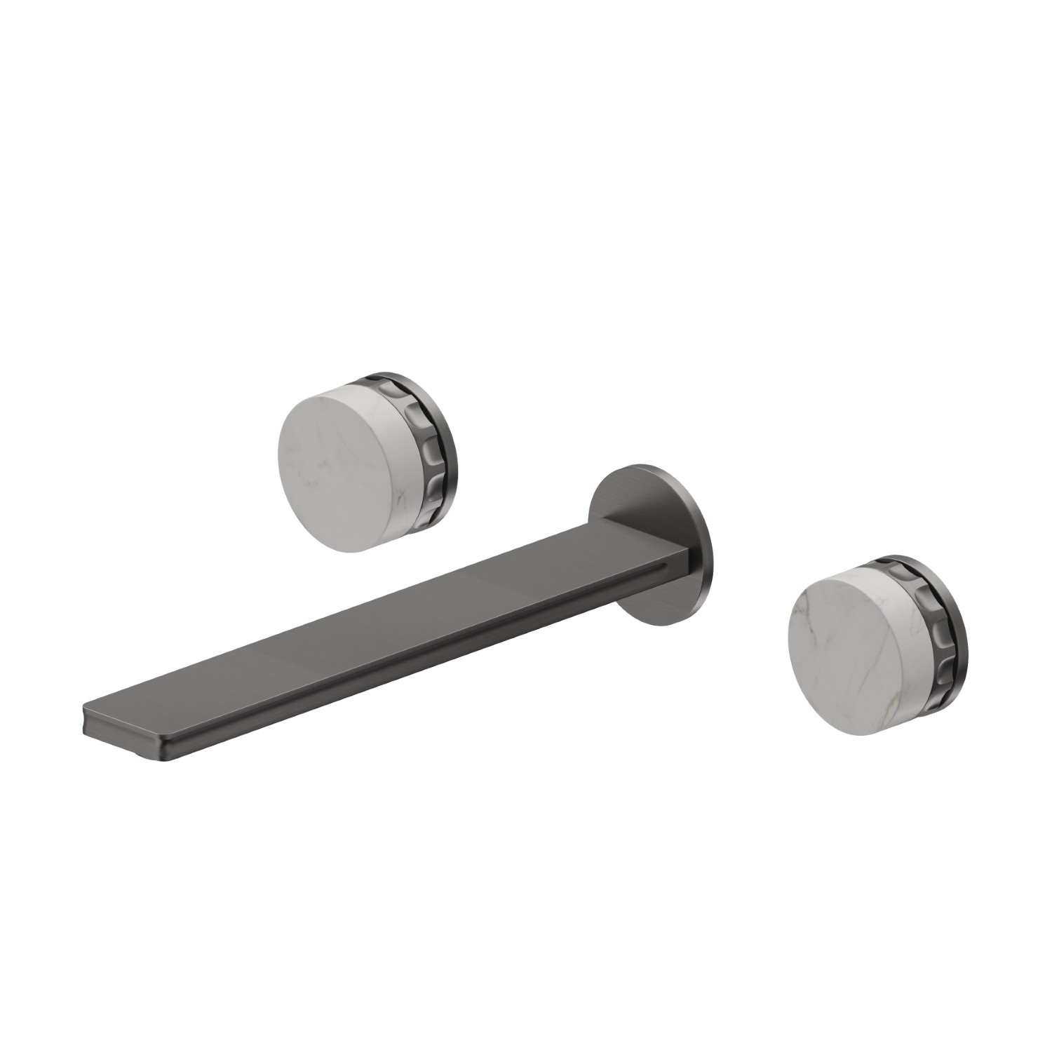 Wand-3 loch mischbatterie - oberfläche PVD  Gun Metal gebürstet