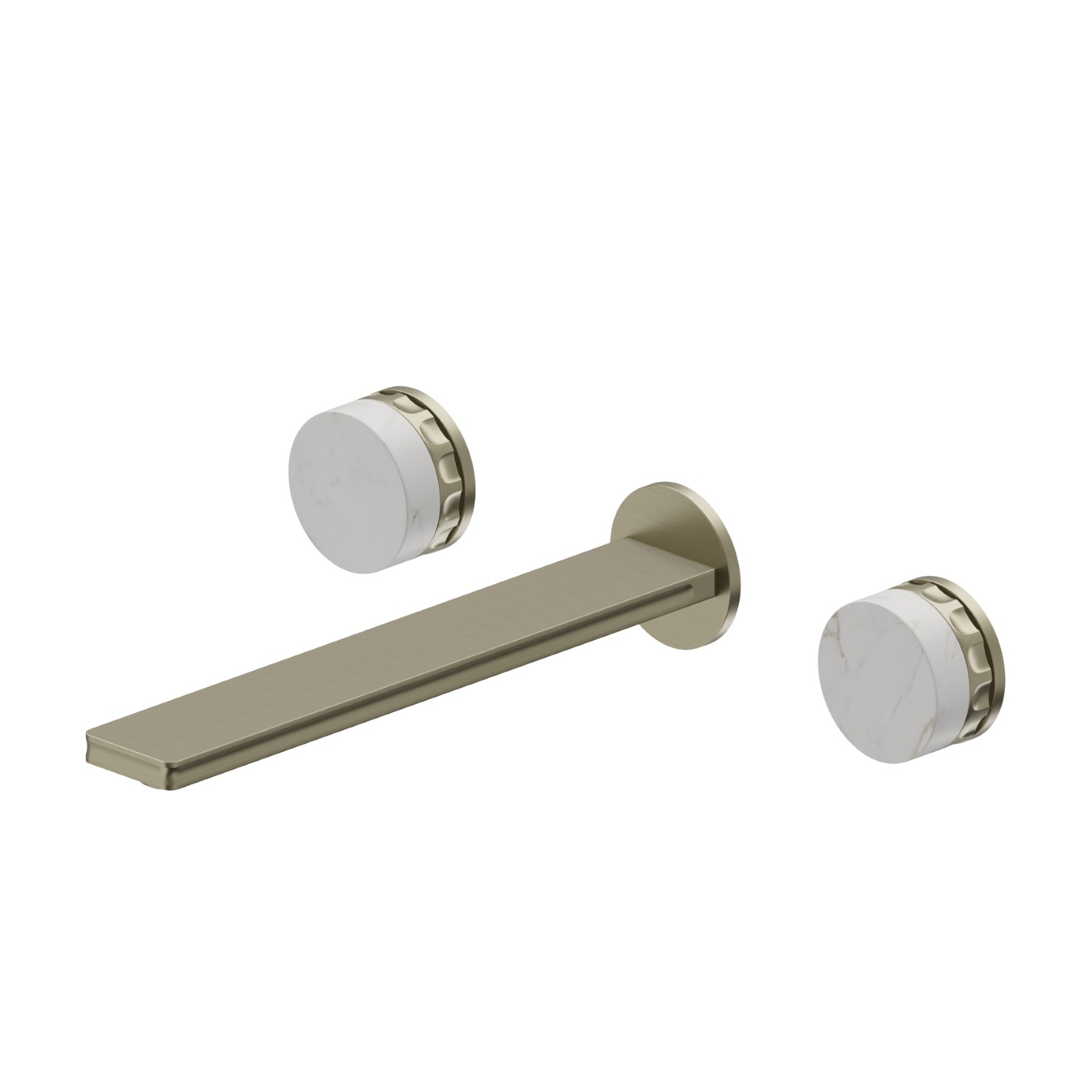 Wand-3 loch mischbatterie - oberfläche PVD  Pale Gold gebürstet
