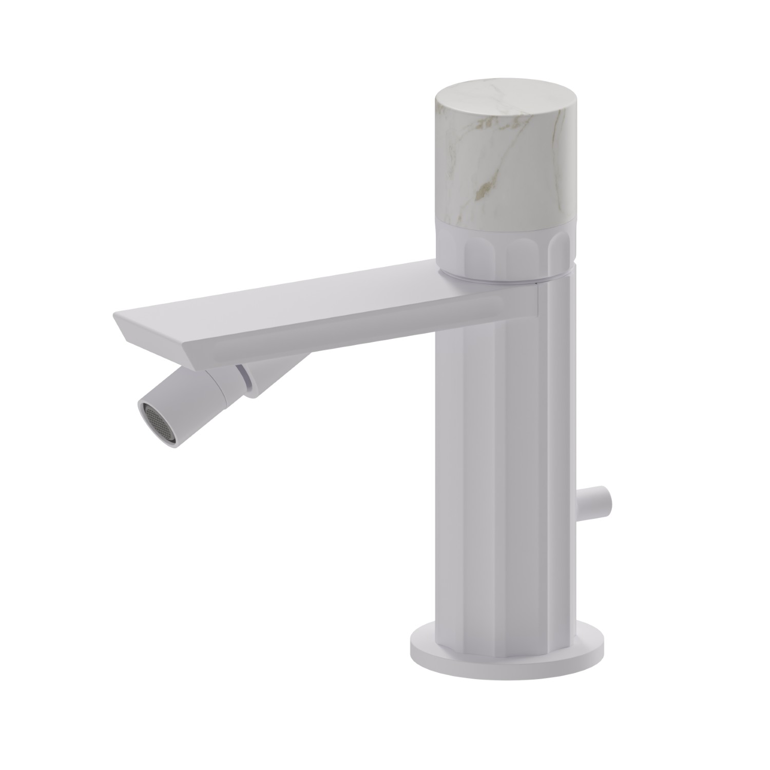 Miscelatore monocomando per bidet - finitura Bianco opaco