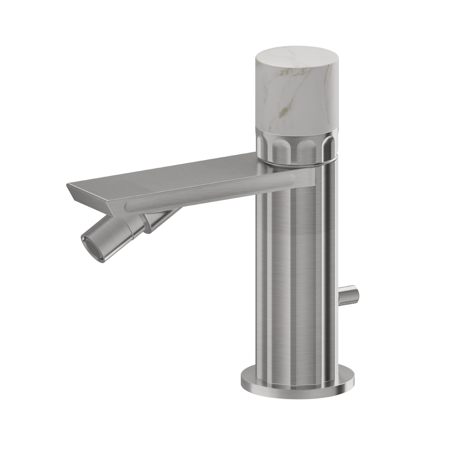 Mitigeur bidet - finition PVD Brushed steel