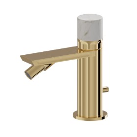 Single lever bidet mixer basin group - finish PVD Glossy Gold