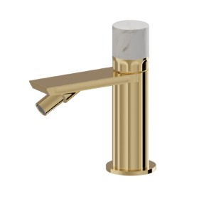 Single lever bidet mixer basin group - finish PVD Glossy Gold