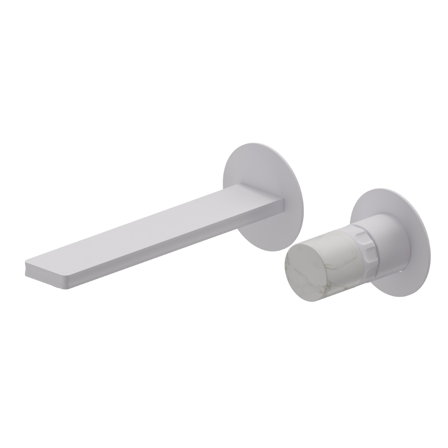 2-hole wall-mounted washbasin group - finish Matt White