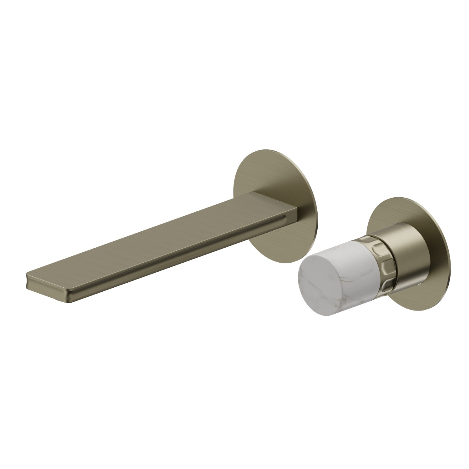 2-hole wall-mounted washbasin group - finish PVD Brushed Pale Gold