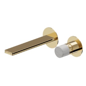 2-hole wall-mounted washbasin group - finish PVD Glossy Gold