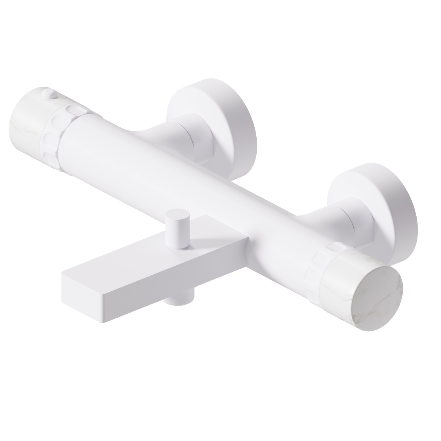 Bath external thermostatic mixer - finish Matt White