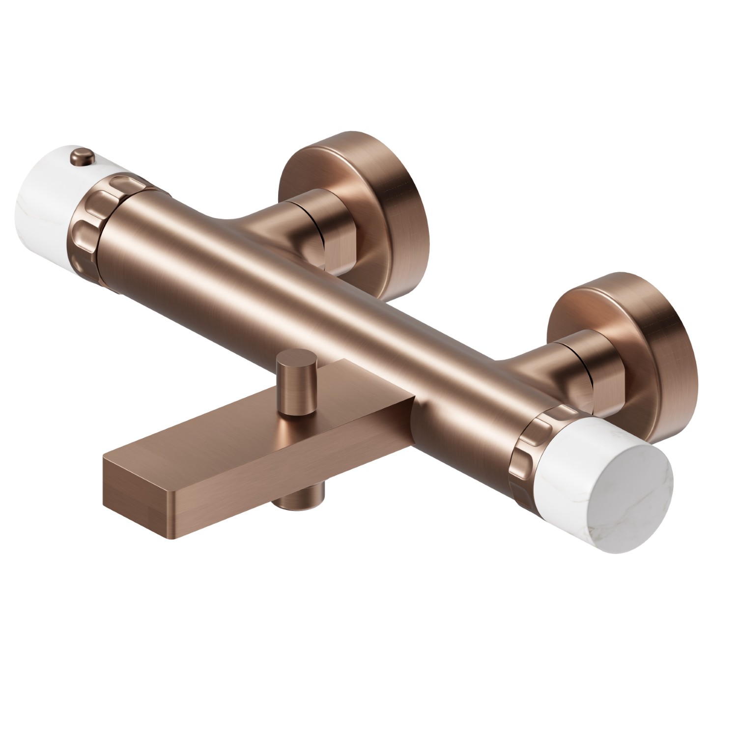 Bath external thermostatic mixer - finish PVD Brushed Copper Bronze