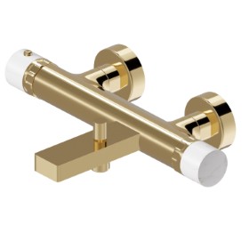 Bath external thermostatic mixer - finish PVD Glossy Gold