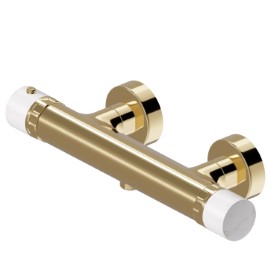 Exposed shower thermostatic mixer - finish PVD Glossy Gold
