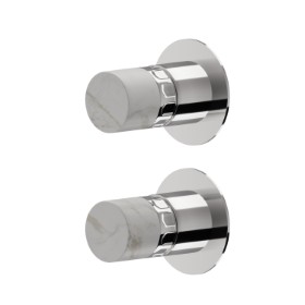 Single lever concealed mixer with 2 ways out mechanical diverter, 1/2” connections External part - finish Chrome