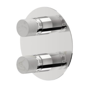 Single lever concealed mixer with 2 ways out mechanical diverter, 1/2” connections. External part - finish Chrome