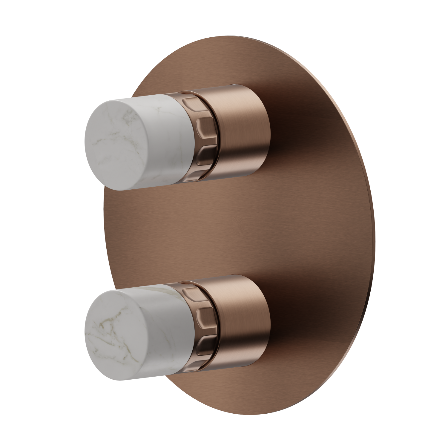 Miscelatore monocomando ad incasso con deviatore meccanico a 2 uscite, ingressi ed uscite da 1/2”. Parte esterna - finitura PVD Brushed Copper Bronze