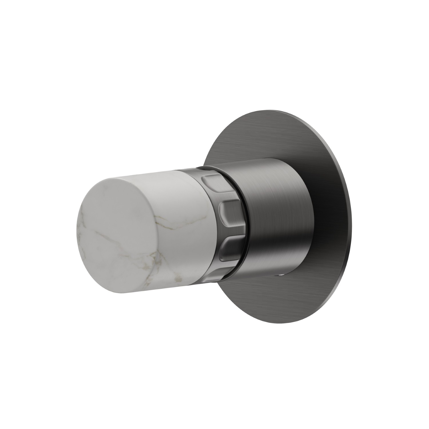 Miscelatore monocomando ad incasso ad una uscita, ingressi ed uscite da 1/2”. Parte esterna - finitura PVD Brushed Gun Metal