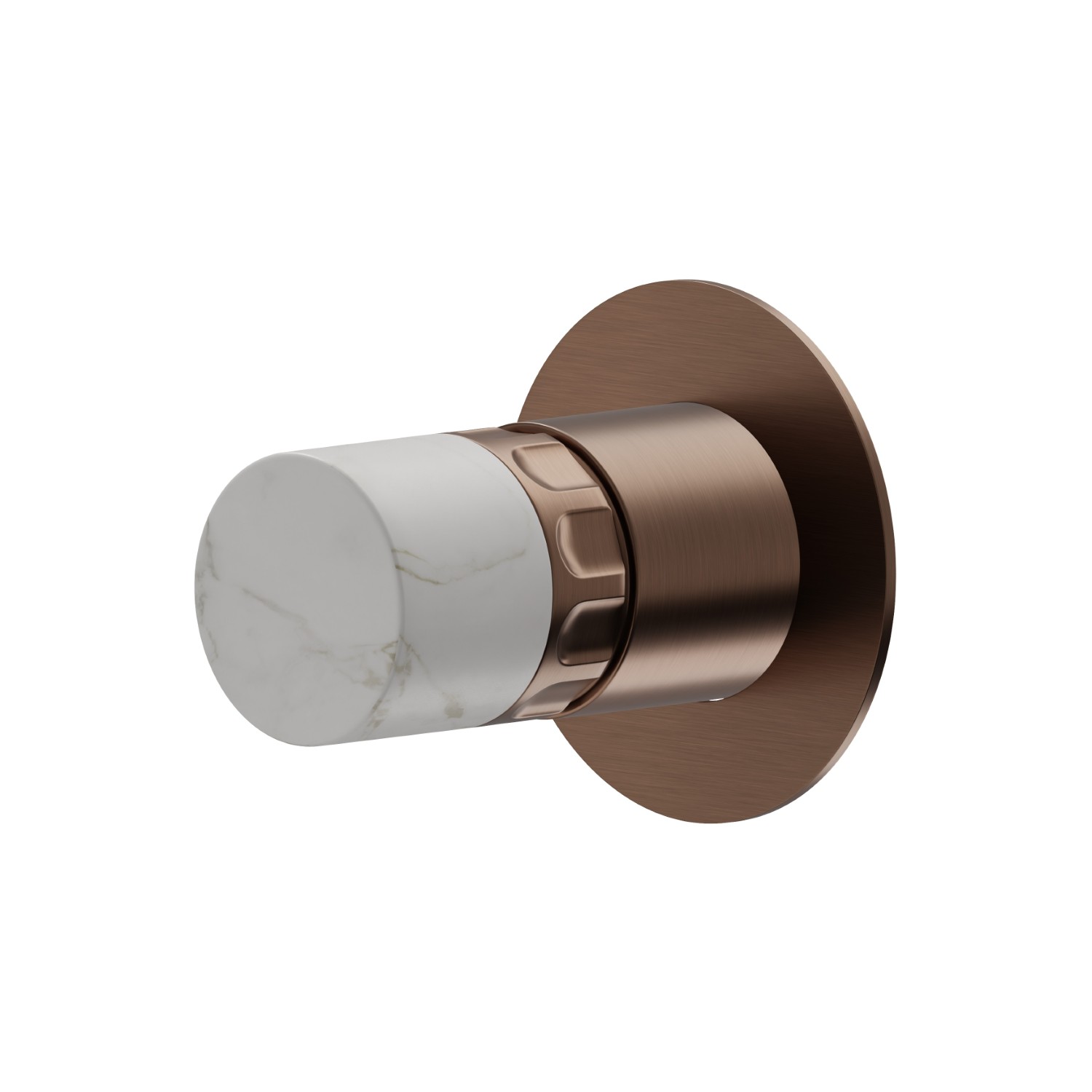 Einbau-einhebelmischer kombinierbar mit 3-wege einbau-umstellung, ohne anschlag. Außenteil - oberfläche PVD  Copper Bronze gebürstet