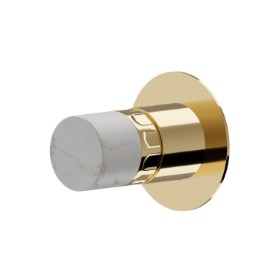 Single lever concealed mixer, to combine with a 3 ways out concealed diverter without stop. External part - finish PVD Glossy Gold