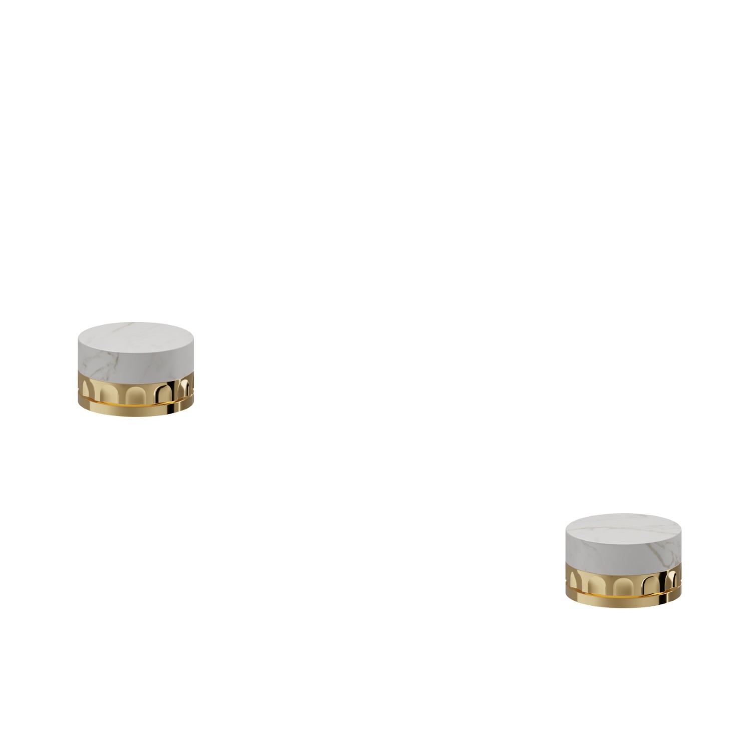 Mitigeurs pour bord de baignoire - finition PVD Glossy Gold