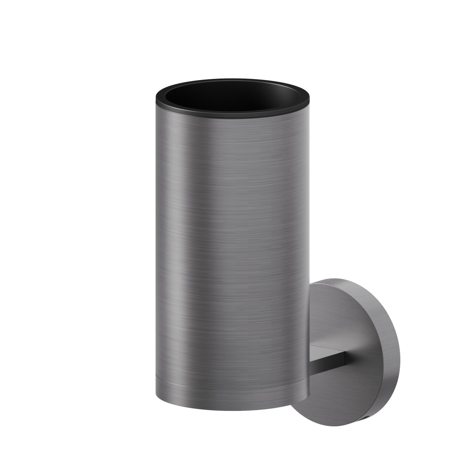 Wall-mounted tumbler holder - finish PVD Brushed Gun Metal