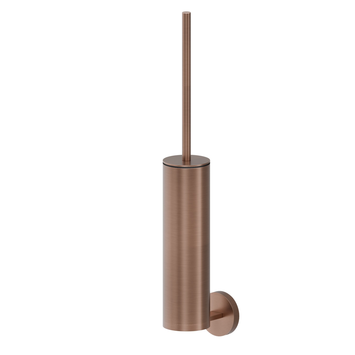 Wall-mounted toilet brush holder with brush - finish PVD Brushed Copper Bronze