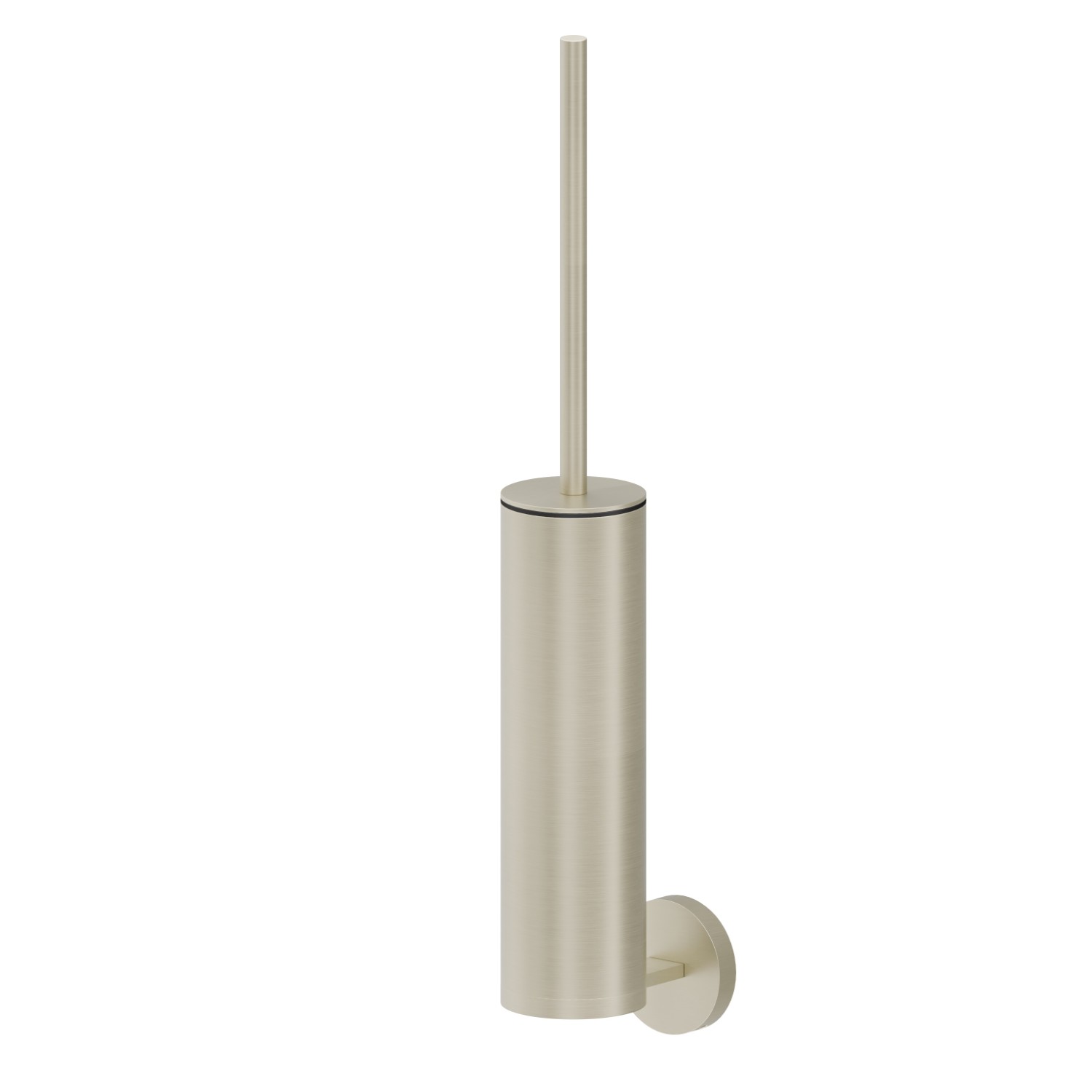 Wall-mounted toilet brush holder with brush - finish PVD Brushed Pale Gold