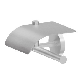 Right-side wall-mounted paper holder with cover - finish Stainless Steel