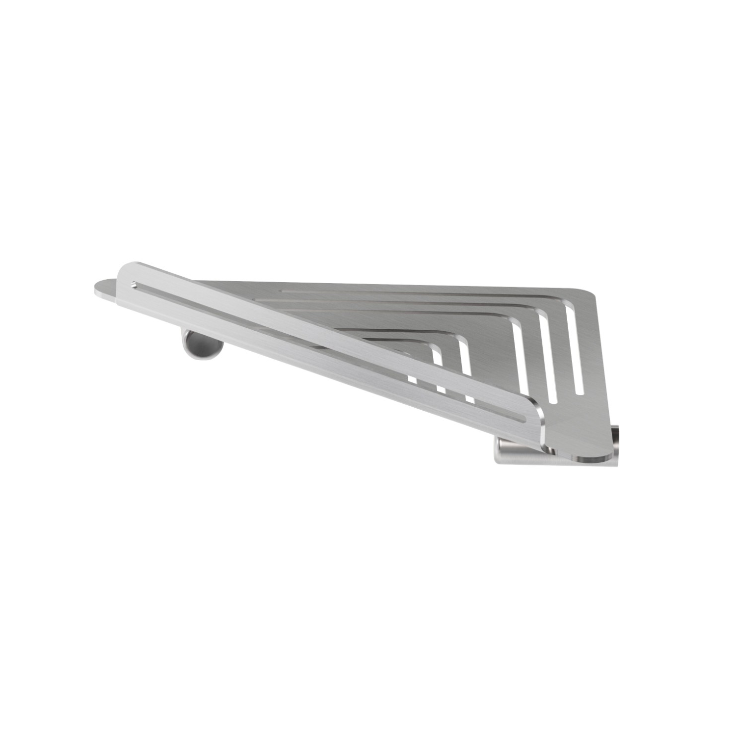 Wall mounted corner shower shelf - finish Stainless Steel
