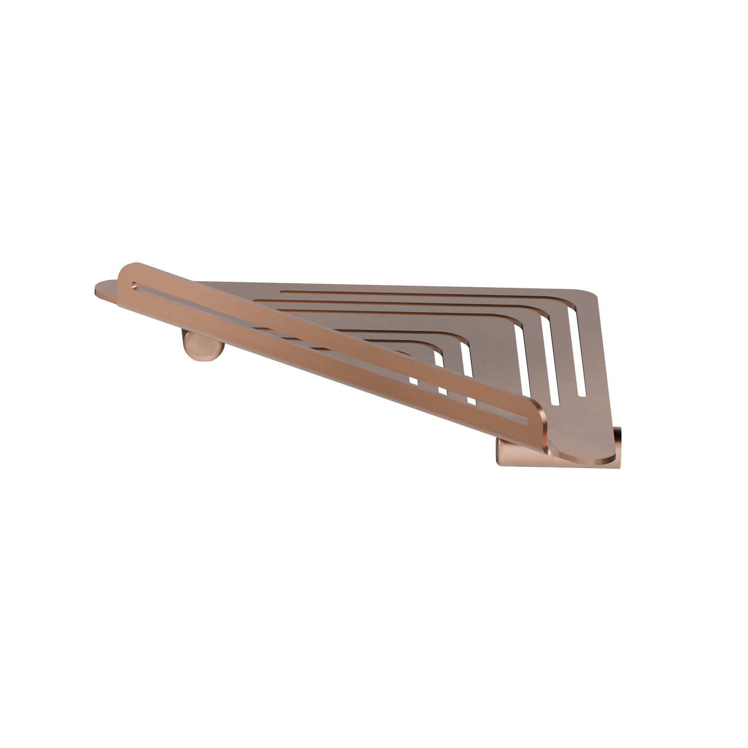 Eckregal zur Wandmontage für Dusche - oberfläche PVD  Copper Bronze gebürstet
