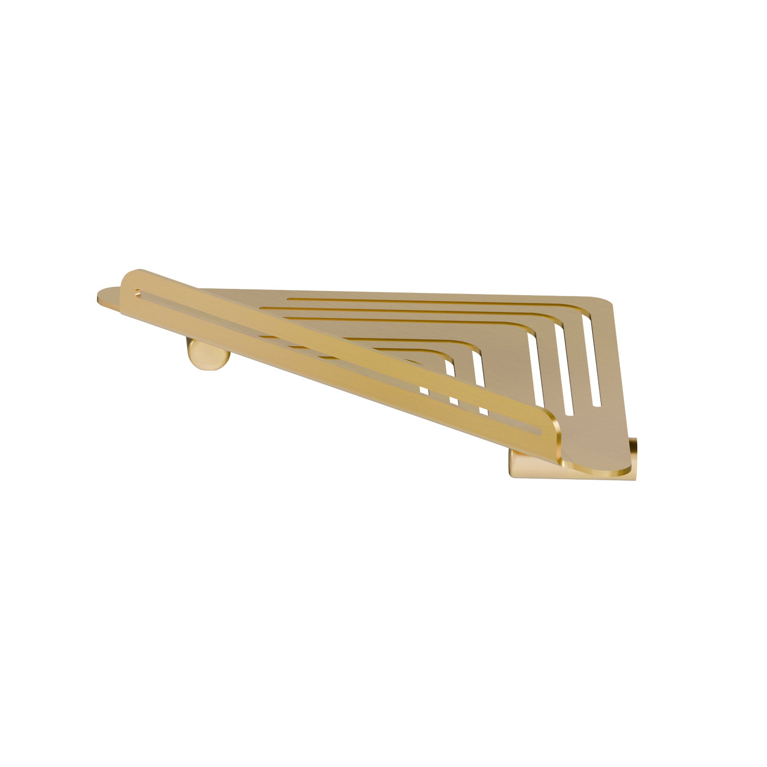 Wall mounted corner shower shelf - finish PVD Brushed Gold