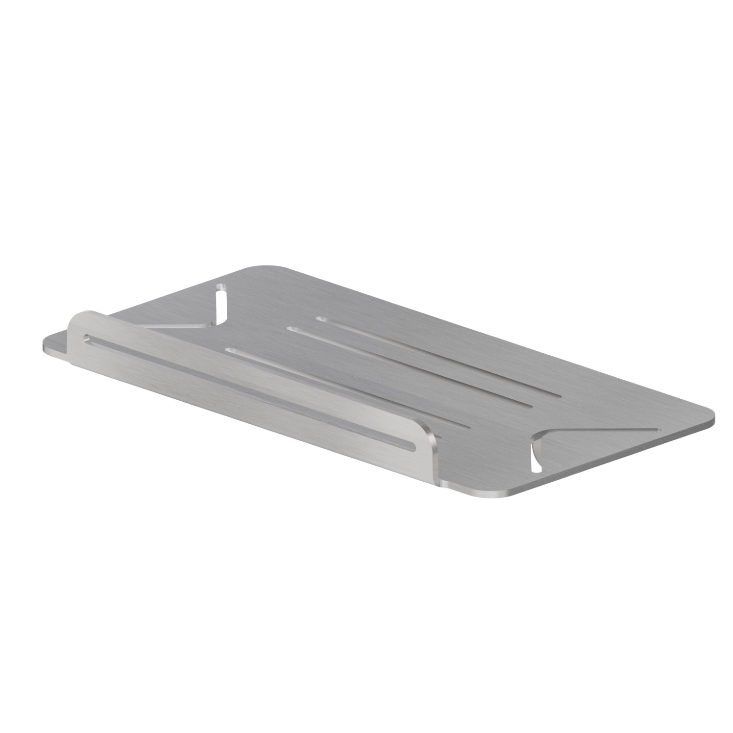 Wall mounted rectangular bath/shower shelf - finish Stainless Steel