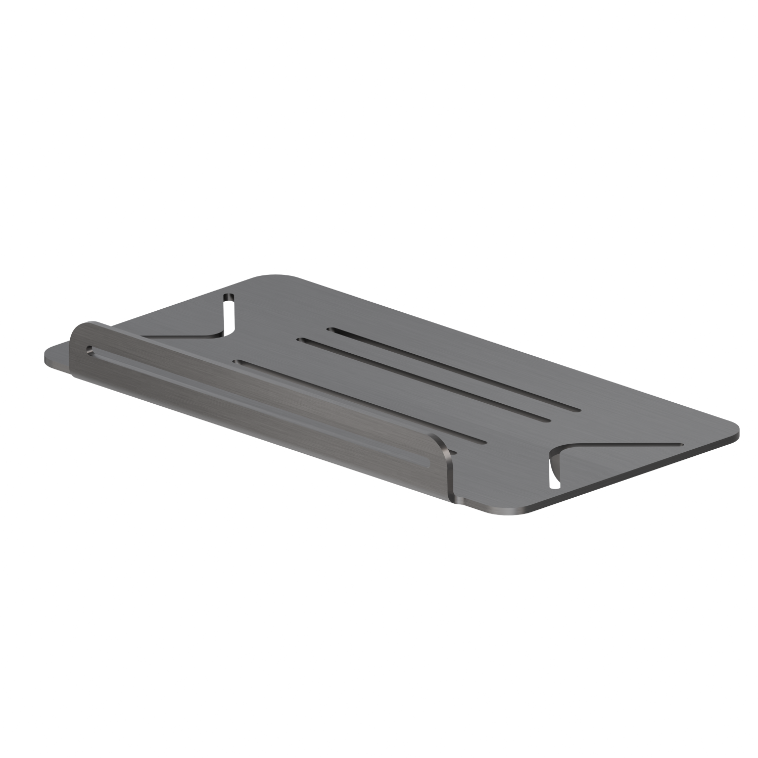 Wall mounted rectangular bath/shower shelf - finish PVD Brushed Gun Metal