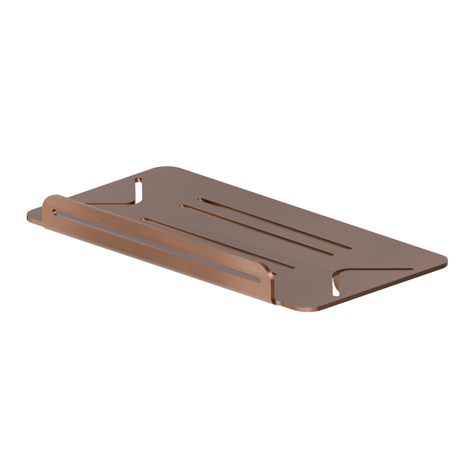 Wall mounted rectangular bath/shower shelf - finish PVD Brushed Copper Bronze