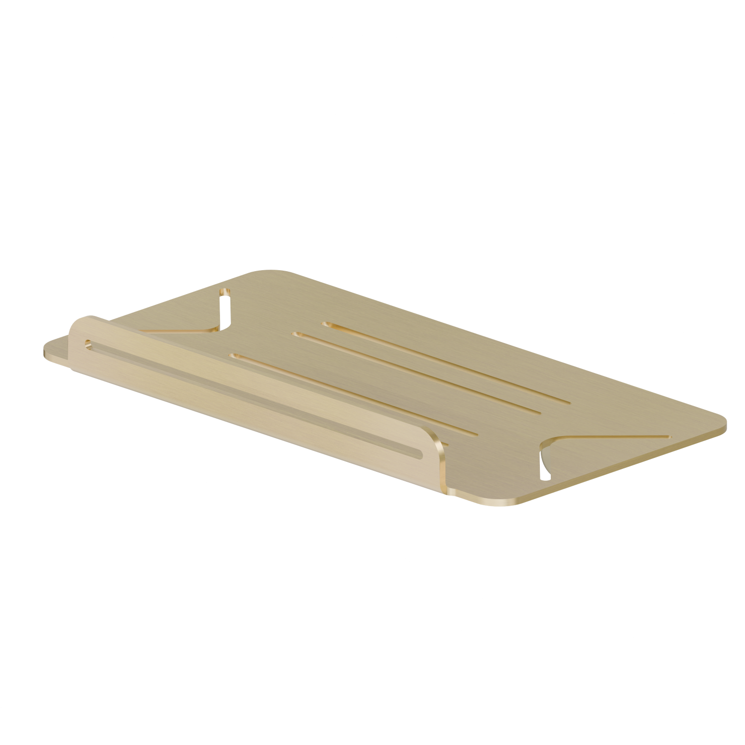 Wall mounted rectangular bath/shower shelf - finish PVD Brushed Gold