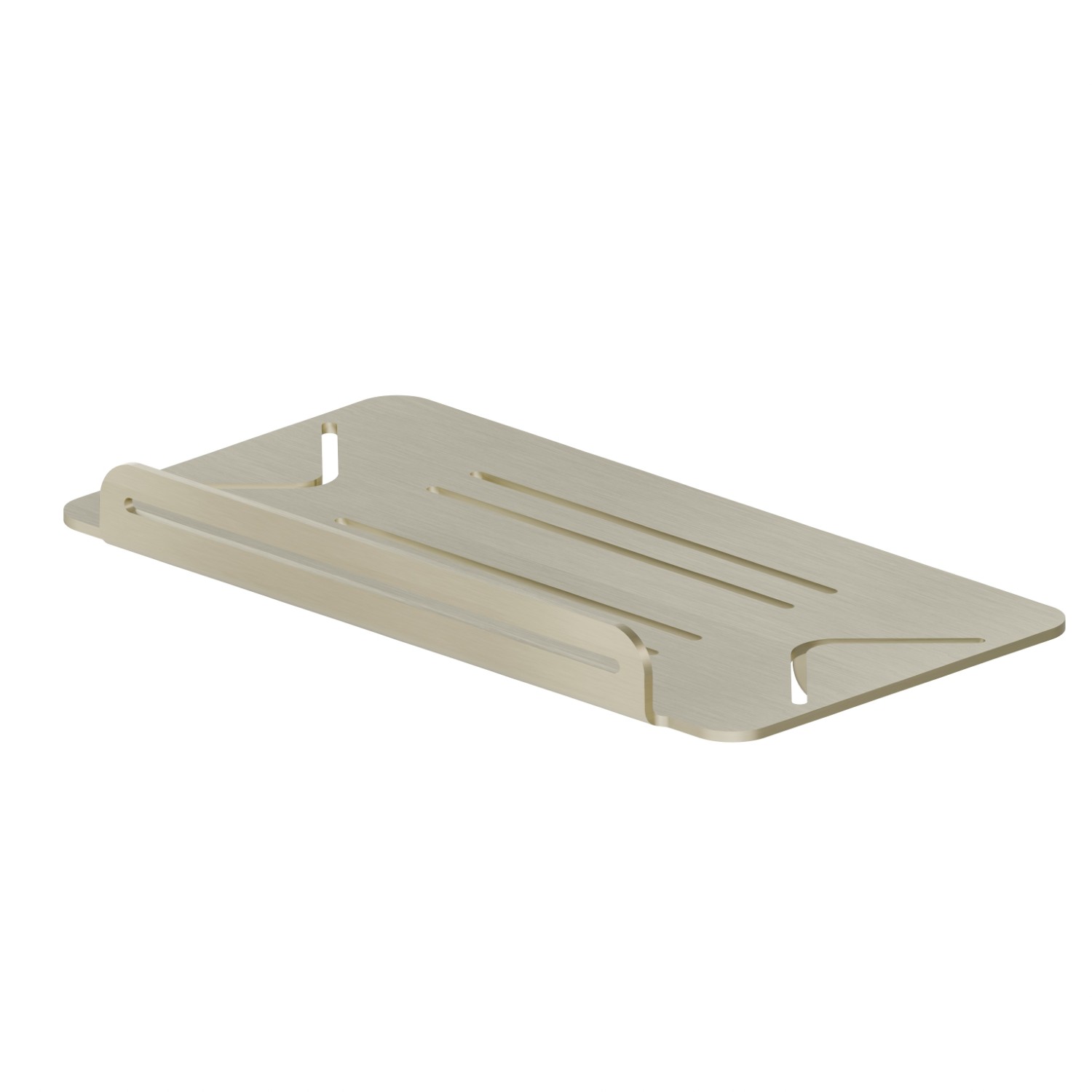 Étagère vasque/douche rectangulaire murale - finition PVD Brushed Pale Gold