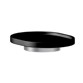 Freestanding soap dish. Black resin - finish Stainless Steel