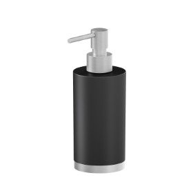 Freestanding soap dispenser. Black resin - finish Stainless Steel