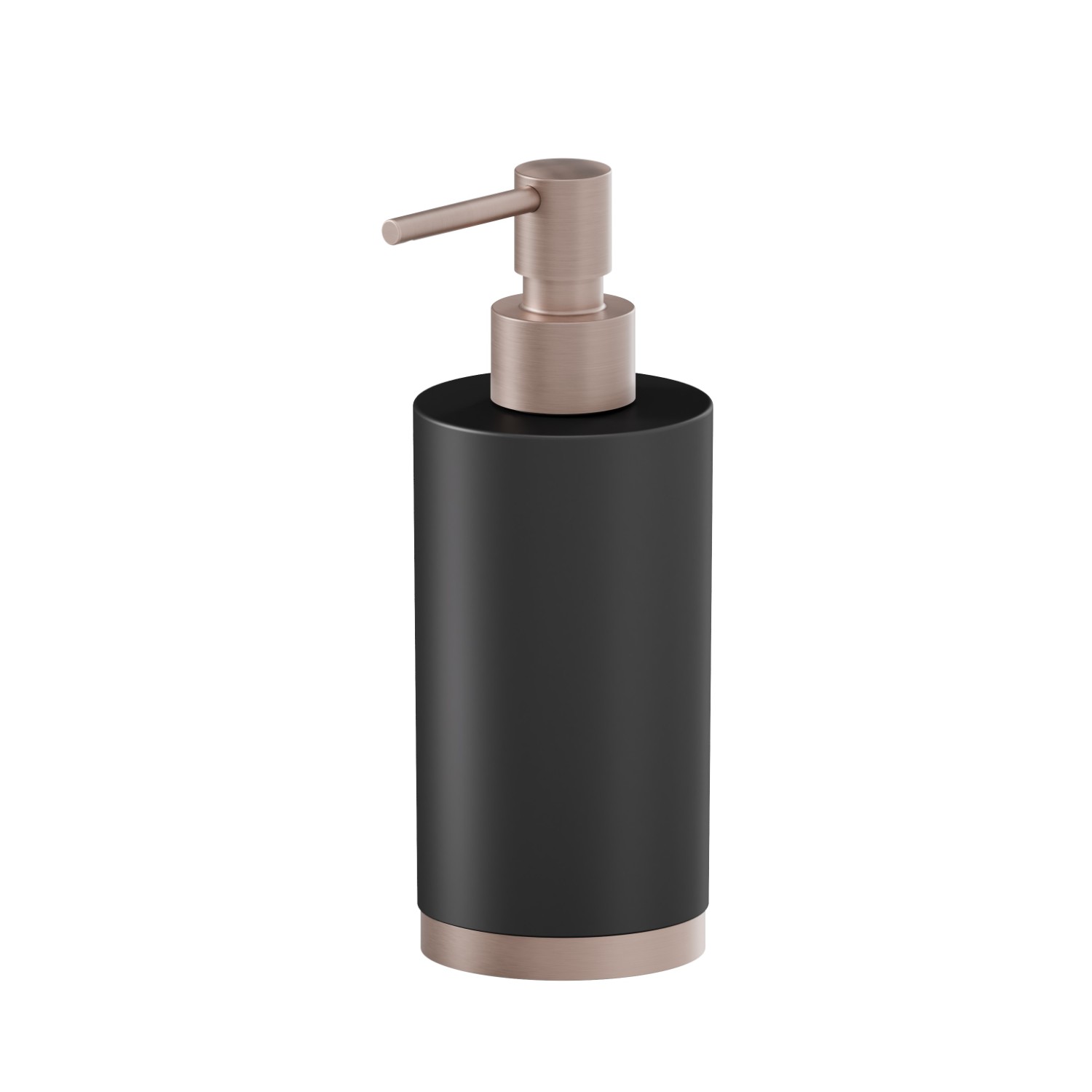 Freestanding soap dispenser. Black resin - finish PVD Brushed Copper Bronze