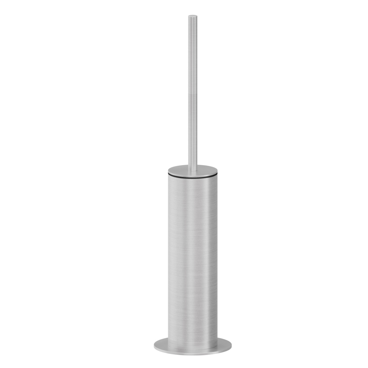 Porte-brosse de toilette sur pied avec brosse - finition Stainless Steel