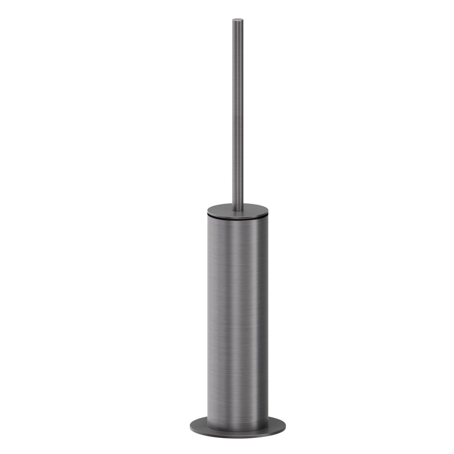 Porta scopino da appoggio con scopino - finitura PVD Brushed Gun Metal