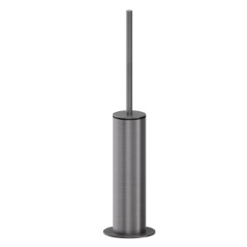 Porta scopino da appoggio con scopino - finitura PVD Brushed Gun Metal