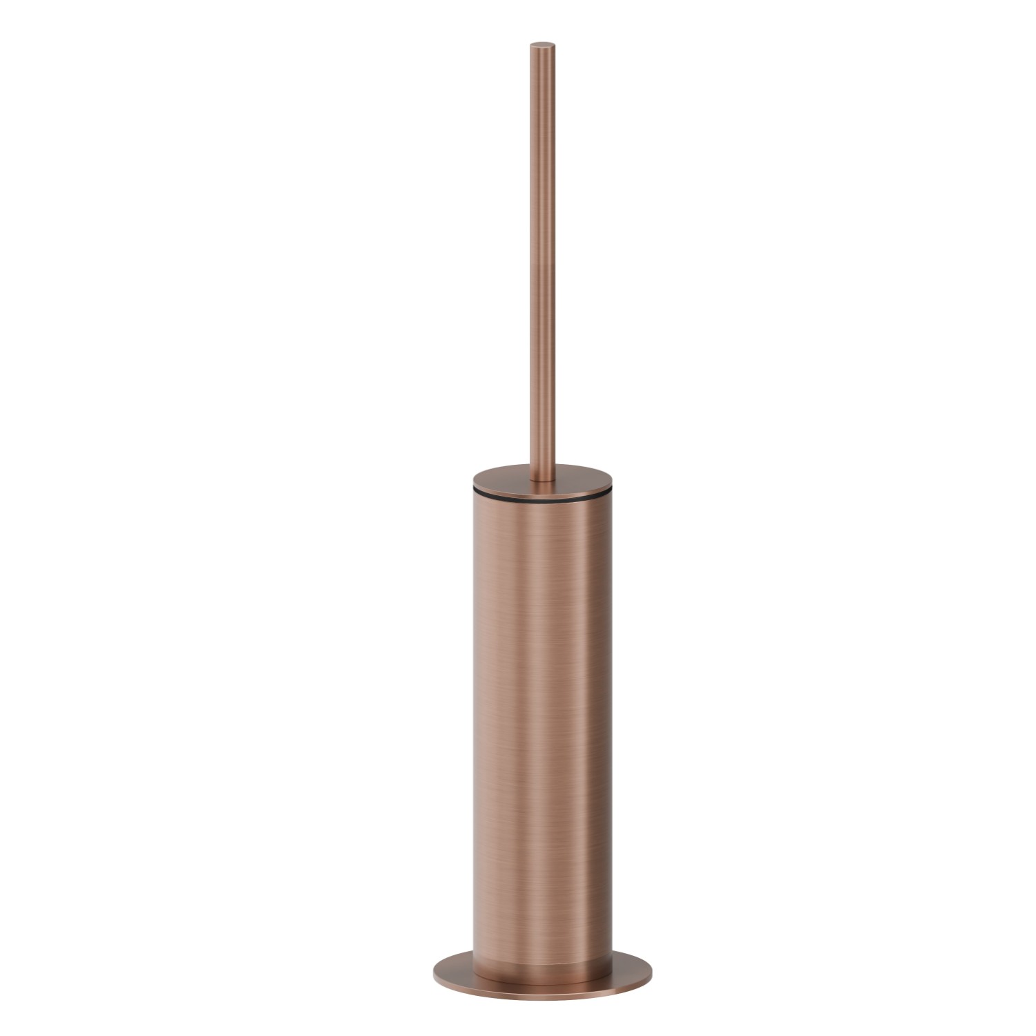 Freestanding toilet brush holder with brush - finish PVD Brushed Copper Bronze