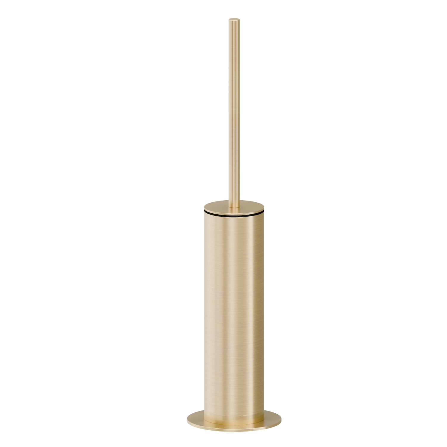 Porte-brosse de toilette sur pied avec brosse - finition PVD Brushed Gold