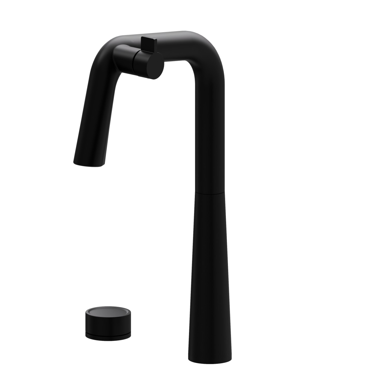 Mitigeur pour évier avec bec pivotant et commande à distance pour eau purifiée - finition Matt Black
