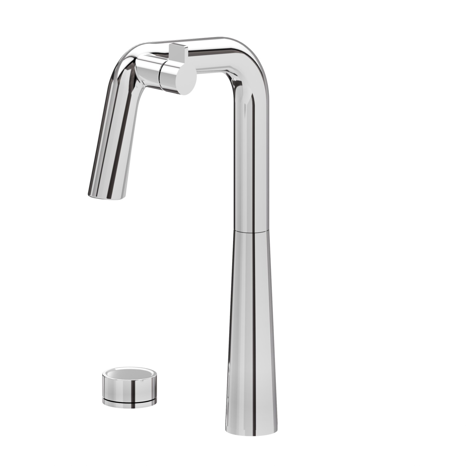 Mitigeur pour évier avec bec pivotant et commande à distance pour eau purifiée - finition Chrome