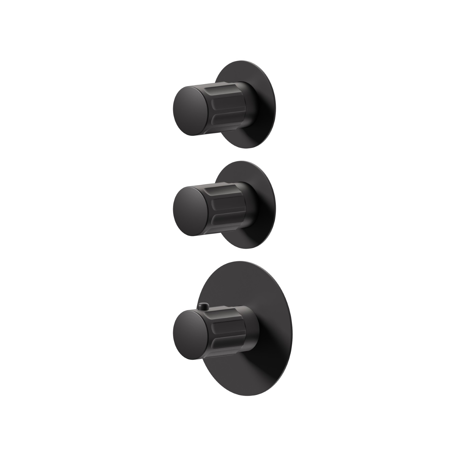 2-wege thermostatischer einbaumischer für multifunktion. 3/4” ein- und ausgänge. Außenteil - oberfläche  Schwarz matt