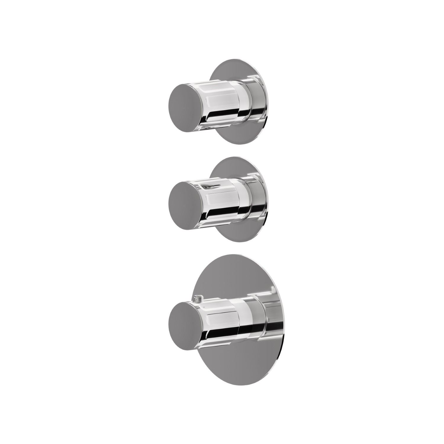 2 ways out concealed thermostatic multifunction selectors. 3/4” connections. External part - finish Chrome