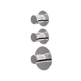 2 ways out concealed thermostatic multifunction selectors. 3/4” connections. External part - finish Chrome
