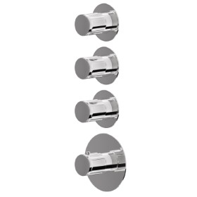 3 ways out concealed thermostatic multifunction selectors. 3/4” connections. External part - finish Chrome