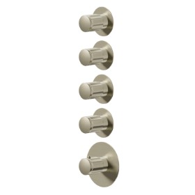 4 ways out concealed thermostatic multifunction selectors. 3/4” connections. External part - finish PVD Brushed Pale Gold