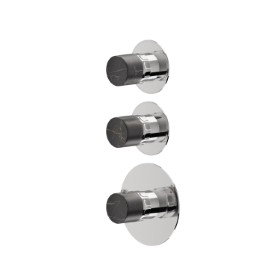 2 ways out concealed thermostatic multifunction selectors. 3/4” connections. External part - finish Chrome